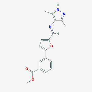 methyl 3-[5-[(3,5-dimethyl-1H-pyrazol-4-yl)iminomethyl]furan-2-yl]benzoate