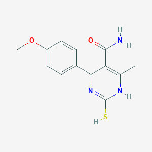 4-(4-Methoxyphenyl)-6-methyl-2-thioxo-1,2,3,4-tetrahydro-5-pyrimidinecarboxamide