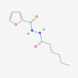 molecular formula C11H16N2O3 B4627437 N'-hexanoylfuran-2-carbohydrazide 