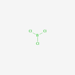 molecular formula BCl3 B046275 Boron trichloride CAS No. 10294-34-5