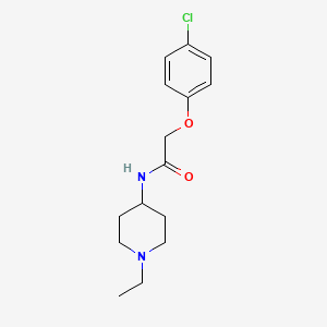 molecular formula C15H21ClN2O2 B4627557 2-(4-chlorophenoxy)-N-(1-ethylpiperidin-4-yl)acetamide 