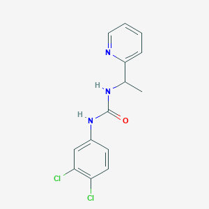 molecular formula C14H13Cl2N3O B4627611 N-(3,4-DICHLOROPHENYL)-N'-[1-(2-PYRIDYL)ETHYL]UREA 
