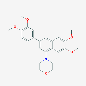 molecular formula C24H27NO5 B4627615 4-[3-(3,4-Dimethoxyphenyl)-6,7-dimethoxynaphthalen-1-yl]morpholine 