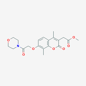 molecular formula C20H23NO7 B4627618 METHYL 2-{4,8-DIMETHYL-7-[2-(MORPHOLIN-4-YL)-2-OXOETHOXY]-2-OXO-2H-CHROMEN-3-YL}ACETATE 
