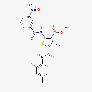 molecular formula C24H23N3O6S B4628098 ETHYL 5-[(2,4-DIMETHYLPHENYL)CARBAMOYL]-4-METHYL-2-(3-NITROBENZAMIDO)THIOPHENE-3-CARBOXYLATE 