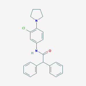 molecular formula C24H23ClN2O B462819 N-[3-chloro-4-(pyrrolidin-1-yl)phenyl]-2,2-diphenylacetamide CAS No. 364615-72-5