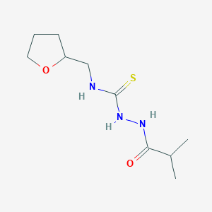 molecular formula C10H19N3O2S B4628207 2-(2-methylpropanoyl)-N-(tetrahydrofuran-2-ylmethyl)hydrazinecarbothioamide 