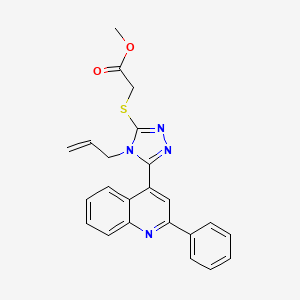 molecular formula C23H20N4O2S B4628343 METHYL 2-{[4-ALLYL-5-(2-PHENYL-4-QUINOLYL)-4H-1,2,4-TRIAZOL-3-YL]SULFANYL}ACETATE 