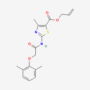 molecular formula C18H20N2O4S B4628388 Prop-2-en-1-yl 2-{[(2,6-dimethylphenoxy)acetyl]amino}-4-methyl-1,3-thiazole-5-carboxylate 