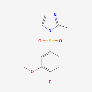 molecular formula C11H11FN2O3S B4628667 1-Fluoro-2-methoxy-4-[(2-methylimidazolyl)sulfonyl]benzene 