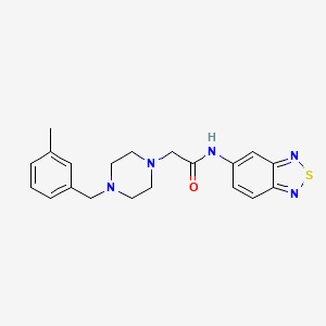 molecular formula C20H23N5OS B4628926 N-(2,1,3-BENZOTHIADIAZOL-5-YL)-2-[4-(3-METHYLBENZYL)-1-PIPERAZINYL]ACETAMIDE 