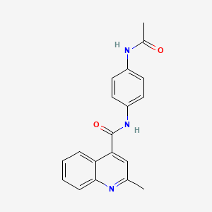 molecular formula C19H17N3O2 B4628987 N-(4-acetamidophenyl)-2-methylquinoline-4-carboxamide 