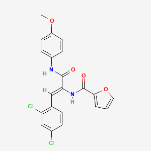 molecular formula C21H16Cl2N2O4 B4629089 N-[(Z)-1-(2,4-dichlorophenyl)-3-(4-methoxyanilino)-3-oxoprop-1-en-2-yl]furan-2-carboxamide 