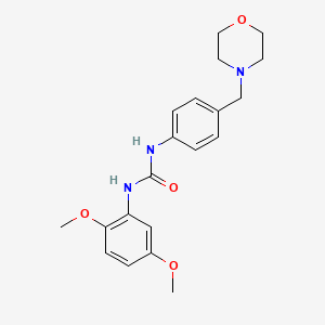 molecular formula C20H25N3O4 B4629104 N-(2,5-DIMETHOXYPHENYL)-N'-[4-(MORPHOLINOMETHYL)PHENYL]UREA 