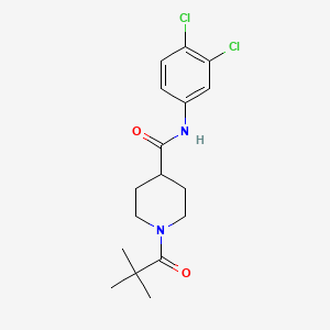 molecular formula C17H22Cl2N2O2 B4629111 N-(3,4-dichlorophenyl)-1-(2,2-dimethylpropanoyl)piperidine-4-carboxamide 