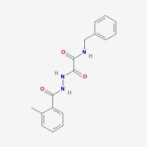 molecular formula C17H17N3O3 B4629181 N-benzyl-2-[2-(2-methylbenzoyl)hydrazinyl]-2-oxoacetamide 