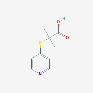 molecular formula C9H11NO2S B046292 2-Methyl-2-(4-pyridinylthio)propionic acid CAS No. 125305-75-1