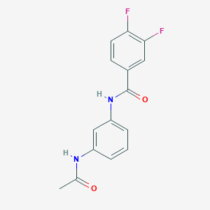 molecular formula C15H12F2N2O2 B4629211 N-(3-acetamidophenyl)-3,4-difluorobenzamide 