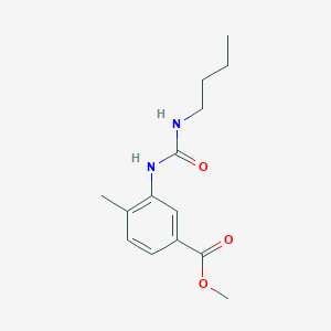 molecular formula C14H20N2O3 B4629215 Methyl 3-(butylcarbamoylamino)-4-methylbenzoate 