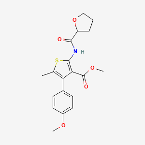 molecular formula C19H21NO5S B4629445 METHYL 4-(4-METHOXYPHENYL)-5-METHYL-2-(OXOLANE-2-AMIDO)THIOPHENE-3-CARBOXYLATE 