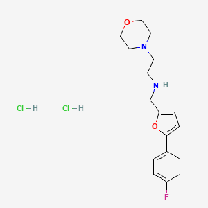 molecular formula C17H23Cl2FN2O2 B4629666 N-[[5-(4-fluorophenyl)furan-2-yl]methyl]-2-morpholin-4-ylethanamine;dihydrochloride 