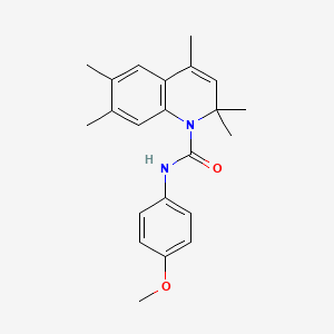 molecular formula C22H26N2O2 B4629709 N-(4-methoxyphenyl)-2,2,4,6,7-pentamethylquinoline-1-carboxamide 