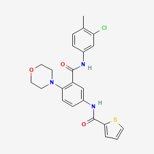 molecular formula C23H22ClN3O3S B4630025 N-[3-[(3-chloro-4-methylphenyl)carbamoyl]-4-morpholin-4-ylphenyl]thiophene-2-carboxamide 