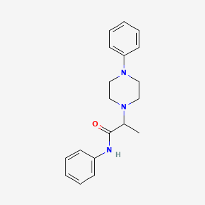 molecular formula C19H23N3O B4630187 N-phenyl-2-(4-phenylpiperazin-1-yl)propanamide 