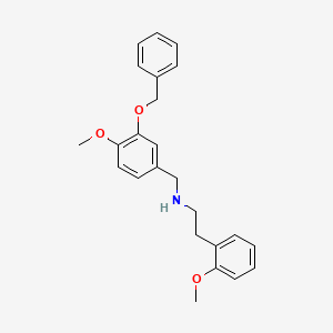 molecular formula C24H27NO3 B4630192 N-[3-(BENZYLOXY)-4-METHOXYBENZYL]-N-(2-METHOXYPHENETHYL)AMINE 
