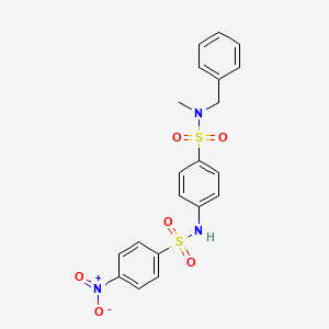 molecular formula C20H19N3O6S2 B4630484 N-BENZYL-N-METHYL-4-{[(4-NITROPHENYL)SULFONYL]AMINO}-1-BENZENESULFONAMIDE 