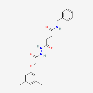 molecular formula C21H25N3O4 B4630555 N-benzyl-4-{2-[(3,5-dimethylphenoxy)acetyl]hydrazino}-4-oxobutanamide 