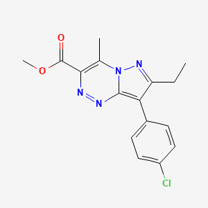 molecular formula C16H15ClN4O2 B4630571 methyl 8-(4-chlorophenyl)-7-ethyl-4-methylpyrazolo[5,1-c][1,2,4]triazine-3-carboxylate 