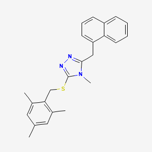 molecular formula C24H25N3S B4630608 4-methyl-3-(naphthalen-1-ylmethyl)-5-[(2,4,6-trimethylbenzyl)sulfanyl]-4H-1,2,4-triazole 
