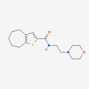 molecular formula C16H24N2O2S B4630632 N-[2-(MORPHOLIN-4-YL)ETHYL]-4H5H6H7H8H-CYCLOHEPTA[B]THIOPHENE-2-CARBOXAMIDE 