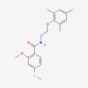 molecular formula C20H25NO3S B4630707 N-[2-(mesityloxy)ethyl]-2-methoxy-4-(methylthio)benzamide 