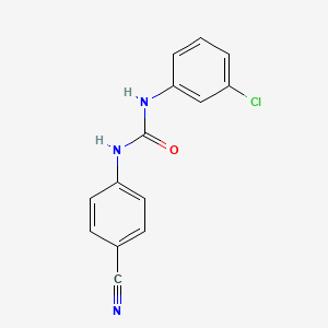 molecular formula C14H10ClN3O B4630720 1-(3-Chlorophenyl)-3-(4-cyanophenyl)urea 