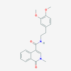 molecular formula C21H22N2O4 B4630760 N-[2-(3,4-dimethoxyphenyl)ethyl]-2-methyl-1-oxo-1,2-dihydroisoquinoline-4-carboxamide 