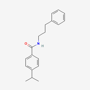 molecular formula C19H23NO B4630771 N-(3-phenylpropyl)-4-(propan-2-yl)benzamide 