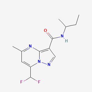 molecular formula C13H16F2N4O B4630860 N~3~-(SEC-BUTYL)-7-(DIFLUOROMETHYL)-5-METHYLPYRAZOLO[1,5-A]PYRIMIDINE-3-CARBOXAMIDE 
