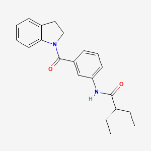 molecular formula C21H24N2O2 B4630882 N-[3-(2,3-DIHYDRO-1H-INDOLE-1-CARBONYL)PHENYL]-2-ETHYLBUTANAMIDE 