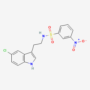 molecular formula C16H14ClN3O4S B4630908 N-[2-(5-CHLORO-1H-INDOL-3-YL)ETHYL]-3-NITRO-1-BENZENESULFONAMIDE 