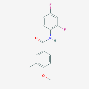 molecular formula C15H13F2NO2 B4630944 N-(2,4-difluorophenyl)-4-methoxy-3-methylbenzamide 