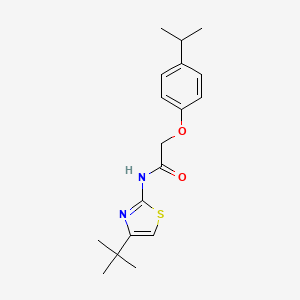 molecular formula C18H24N2O2S B4630972 N-(4-tert-butyl-1,3-thiazol-2-yl)-2-(4-propan-2-ylphenoxy)acetamide 