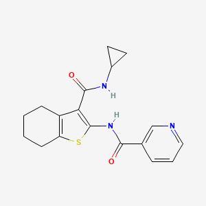 molecular formula C18H19N3O2S B4631132 N-[3-(CYCLOPROPYLCARBAMOYL)-4,5,6,7-TETRAHYDRO-1-BENZOTHIOPHEN-2-YL]NICOTINAMIDE 