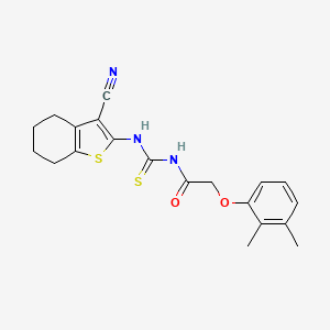 molecular formula C20H21N3O2S2 B4631157 N-[(3-cyano-4,5,6,7-tetrahydro-1-benzothiophen-2-yl)carbamothioyl]-2-(2,3-dimethylphenoxy)acetamide 