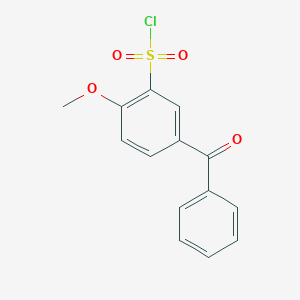 molecular formula C14H11ClO4S B046312 5-Benzoyl-2-methoxybenzenesulfonyl chloride CAS No. 112699-07-7