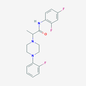 molecular formula C19H20F3N3O B4631320 N-(2,4-difluorophenyl)-2-[4-(2-fluorophenyl)piperazin-1-yl]propanamide 