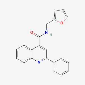 molecular formula C21H16N2O2 B4631373 N-(furan-2-ylmethyl)-2-phenylquinoline-4-carboxamide CAS No. 5877-15-6