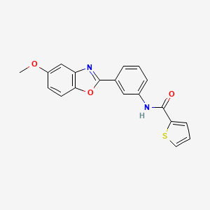 molecular formula C19H14N2O3S B4631406 N-[3-(5-methoxy-1,3-benzoxazol-2-yl)phenyl]thiophene-2-carboxamide 