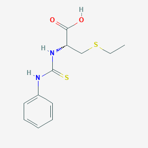 molecular formula C12H16N2O2S2 B046318 Phenylthiocarbamyl-S-ethylcysteine CAS No. 118573-61-8